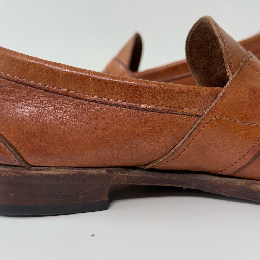 VINTAGE Cole Haan Made in USA Leather Penny Loafers Chestnut Brown-Men’s Size 8C - Picture 14 of 14